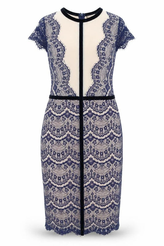 Front view of Missguided women’s blue bodycon, size UK 12