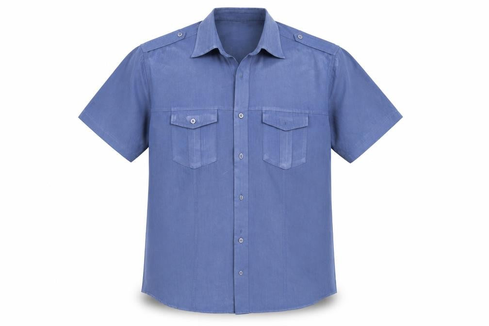 Lincoln Mens Blue    Button-Up Size L