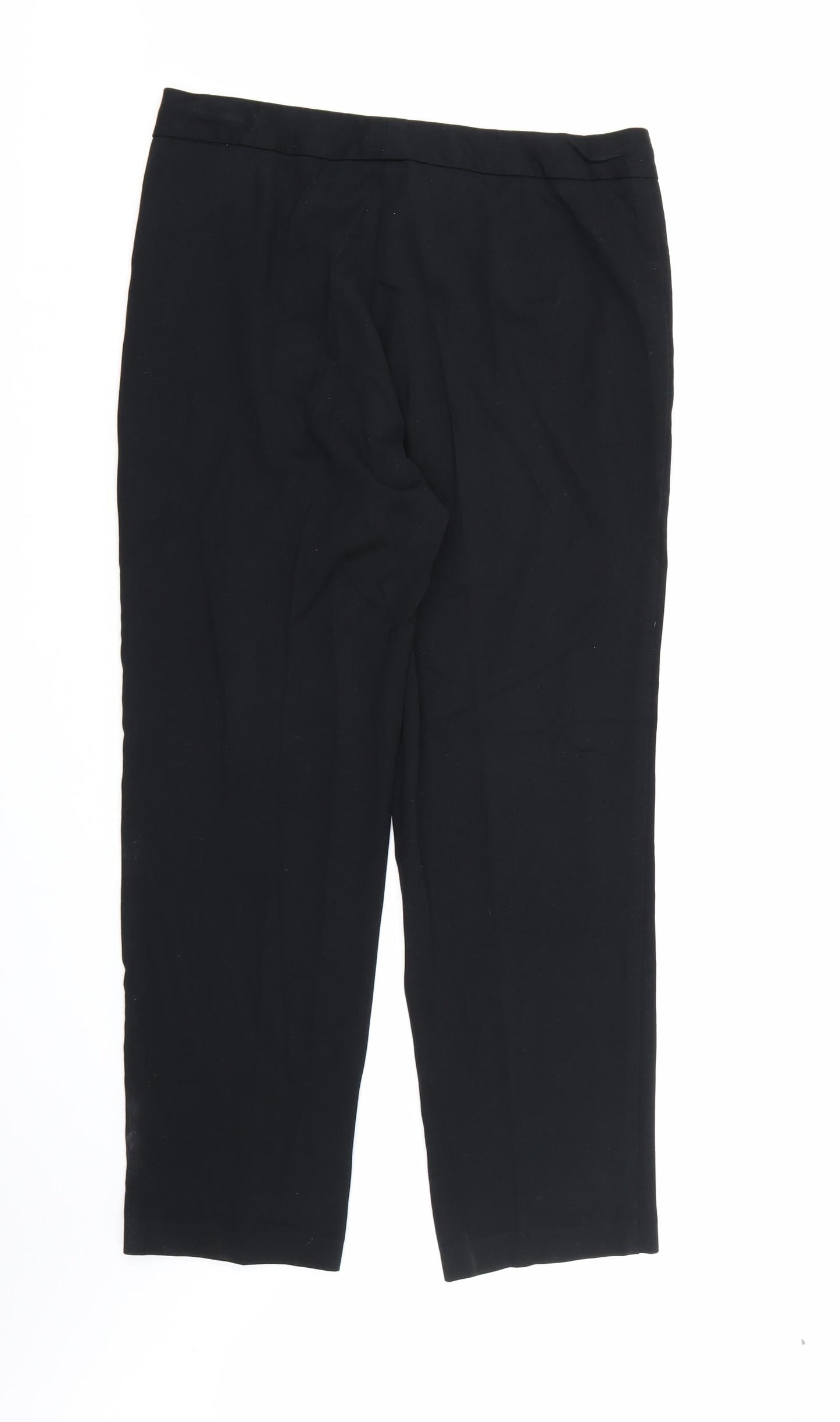 Marks and Spencer Womens Black  Rayon Dress Pants Trousers Size 14 L30 in