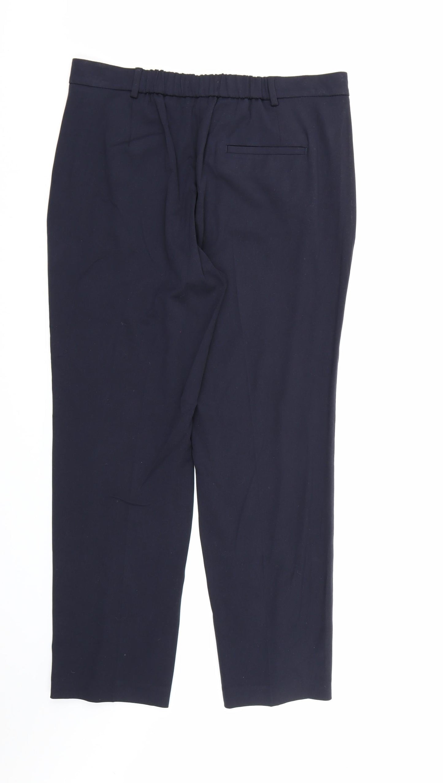 Marks and Spencer Womens Blue  Rayon Dress Pants Trousers Size 14 L29 in