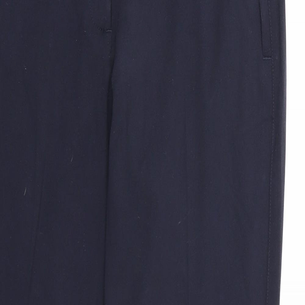 Marks and Spencer Womens Blue  Rayon Dress Pants Trousers Size 14 L29 in