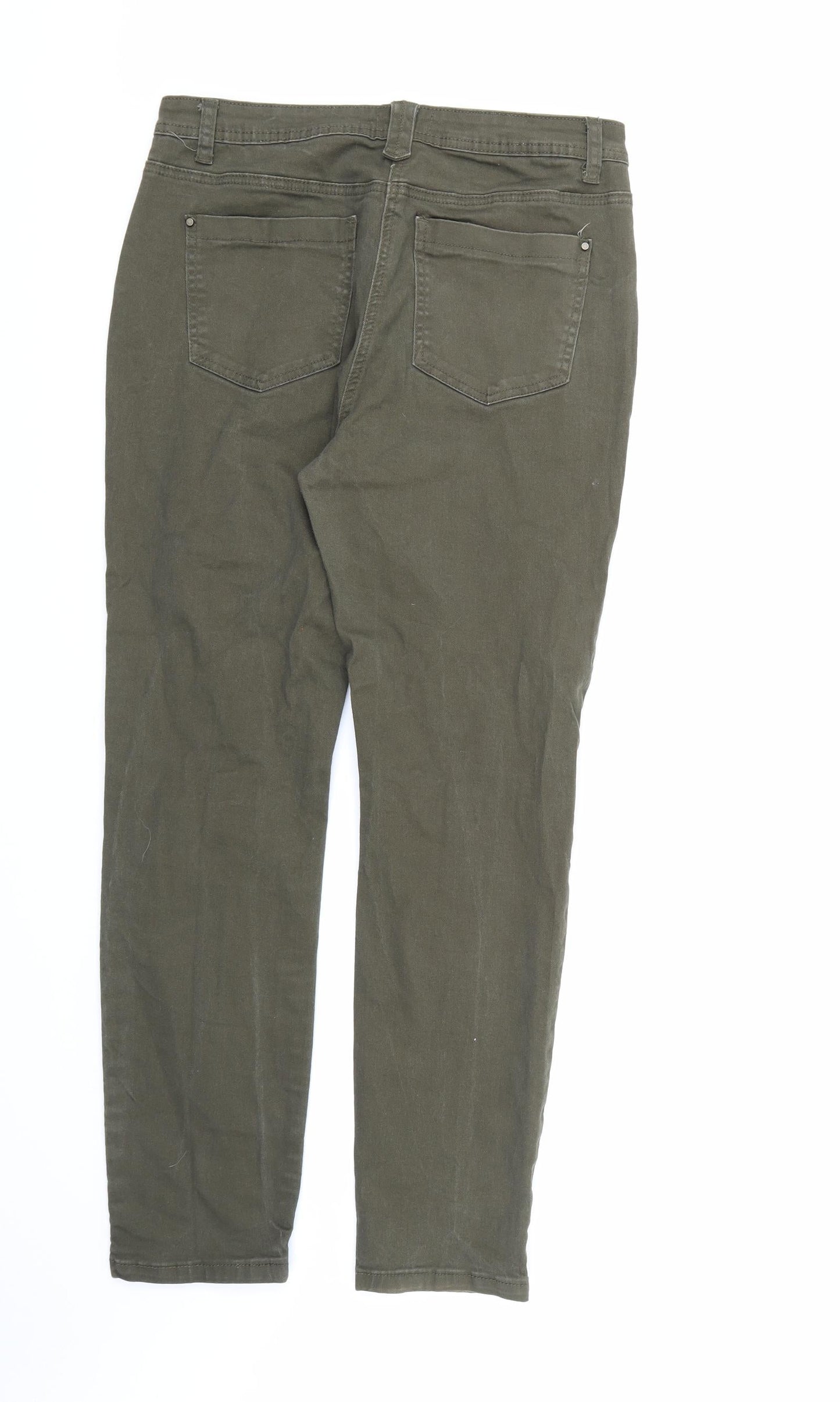 Papaya Womens Green  Denim Straight Jeans Size 12 L29 in