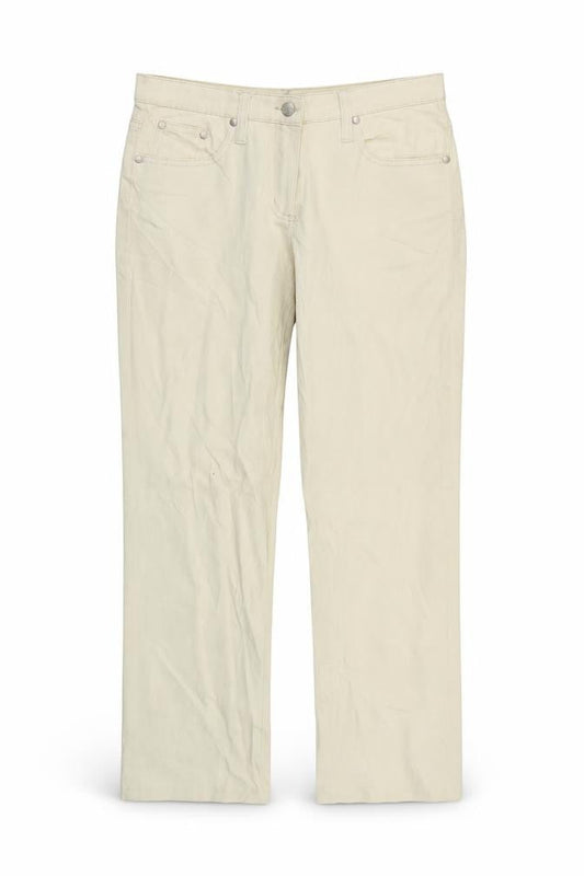 Womens Beige  Denim Straight Jeans Size 8 L29 in