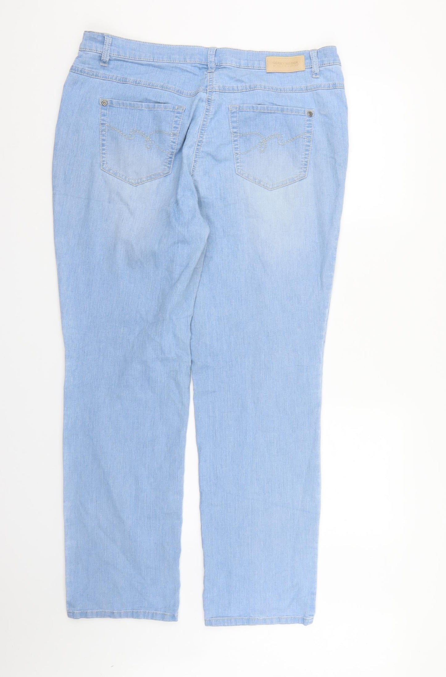 Gerry Weber Womens Blue  Denim Straight Jeans Size 38 in L30 in
