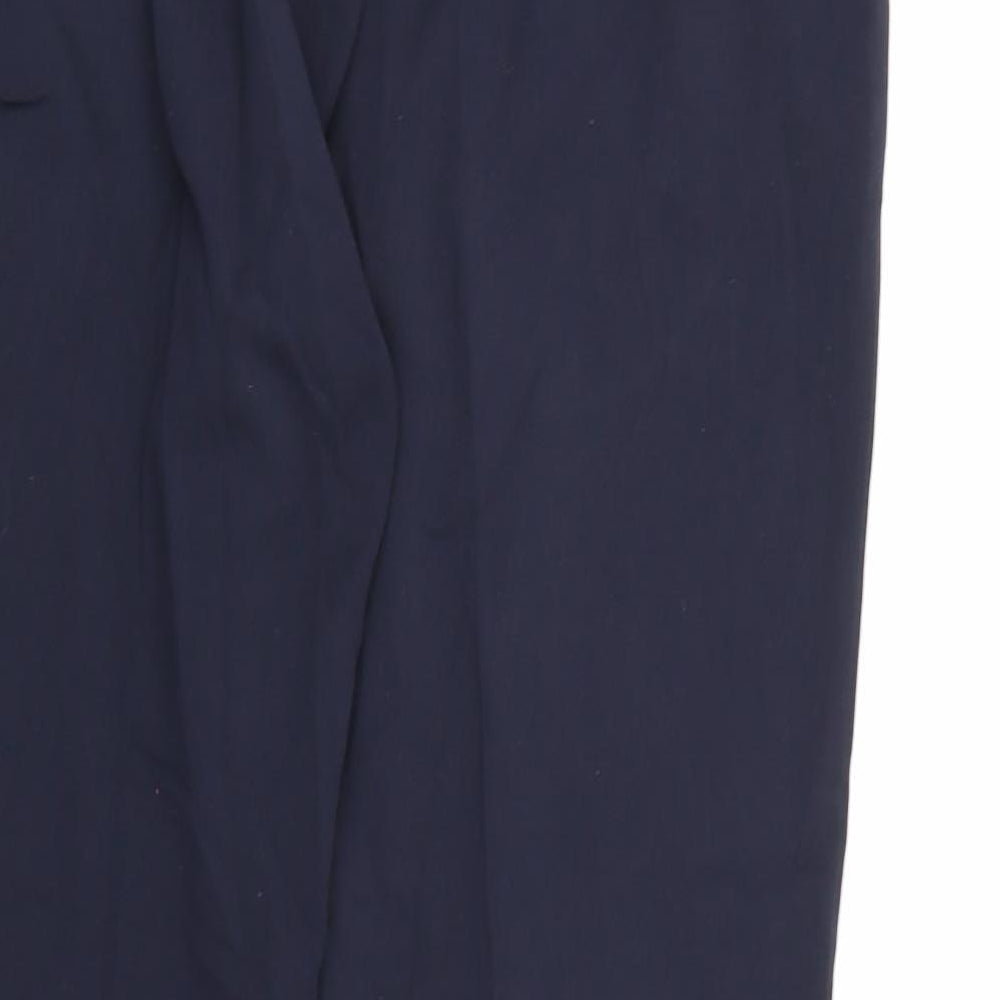 Marks and Spencer Womens Blue  Rayon Dress Pants Trousers Size 14 L28 in