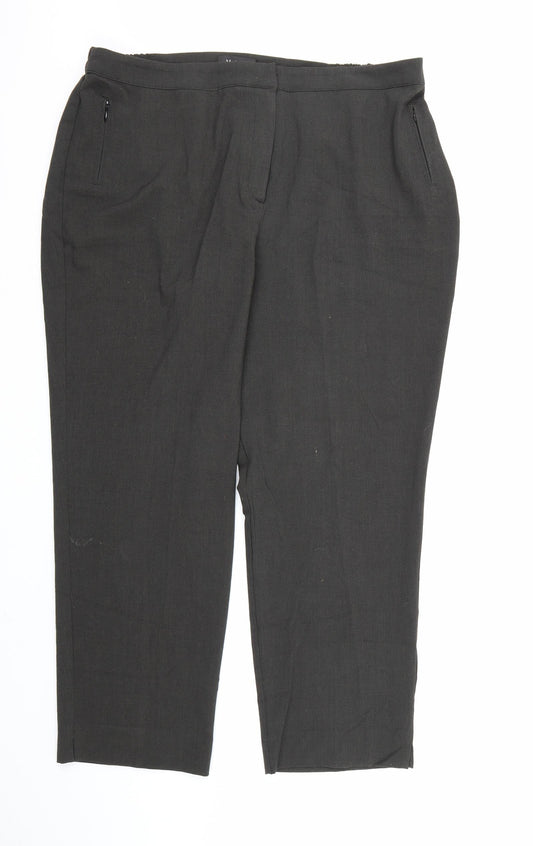 Marisota Womens Grey  Rayon Dress Pants Trousers Size 20 L28 in