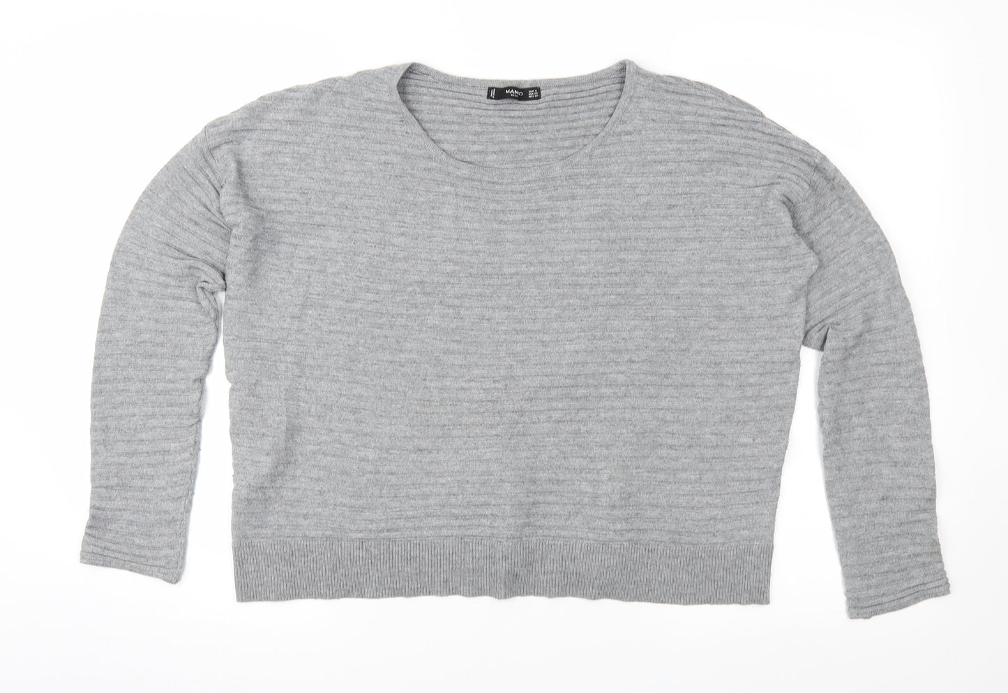 Mango Womens Grey  Knit Pullover Jumper Size S