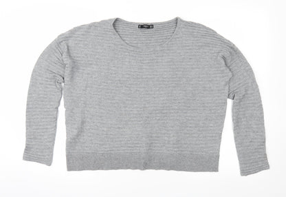 Mango Womens Grey  Knit Pullover Jumper Size S