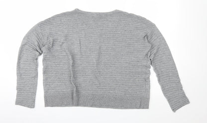 Mango Womens Grey  Knit Pullover Jumper Size S