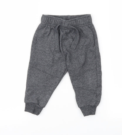 Preloved Rebel Baby Grey   Jogger Trousers Size 9-12 Months - Front