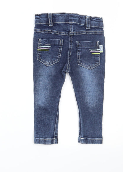 Preloved Verdo Girls Blue  Denim Capri Jeans Size 9 Months - Back