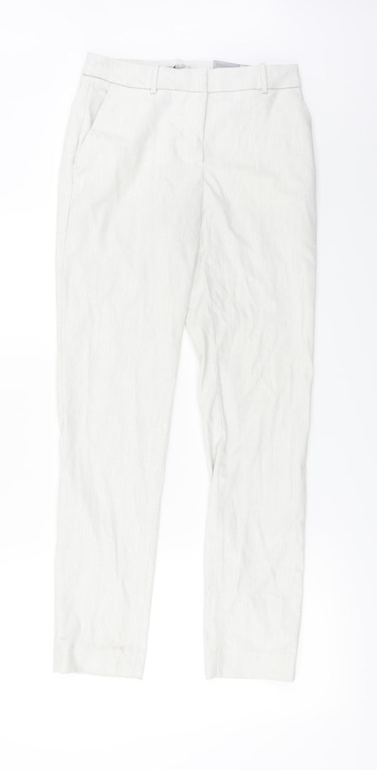 H&M Womens Ivory   Trousers  Size 6 L27 in