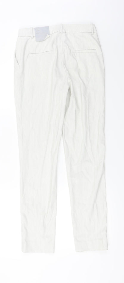 Preloved H&M Womens Ivory   Trousers  Size 6 L27 in - Back