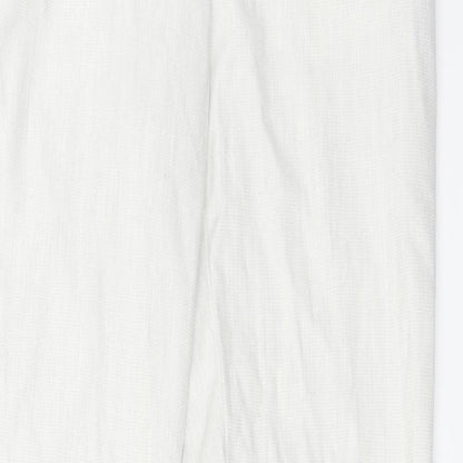 Preloved H&M Womens Ivory   Trousers  Size 6 L27 in - Detail