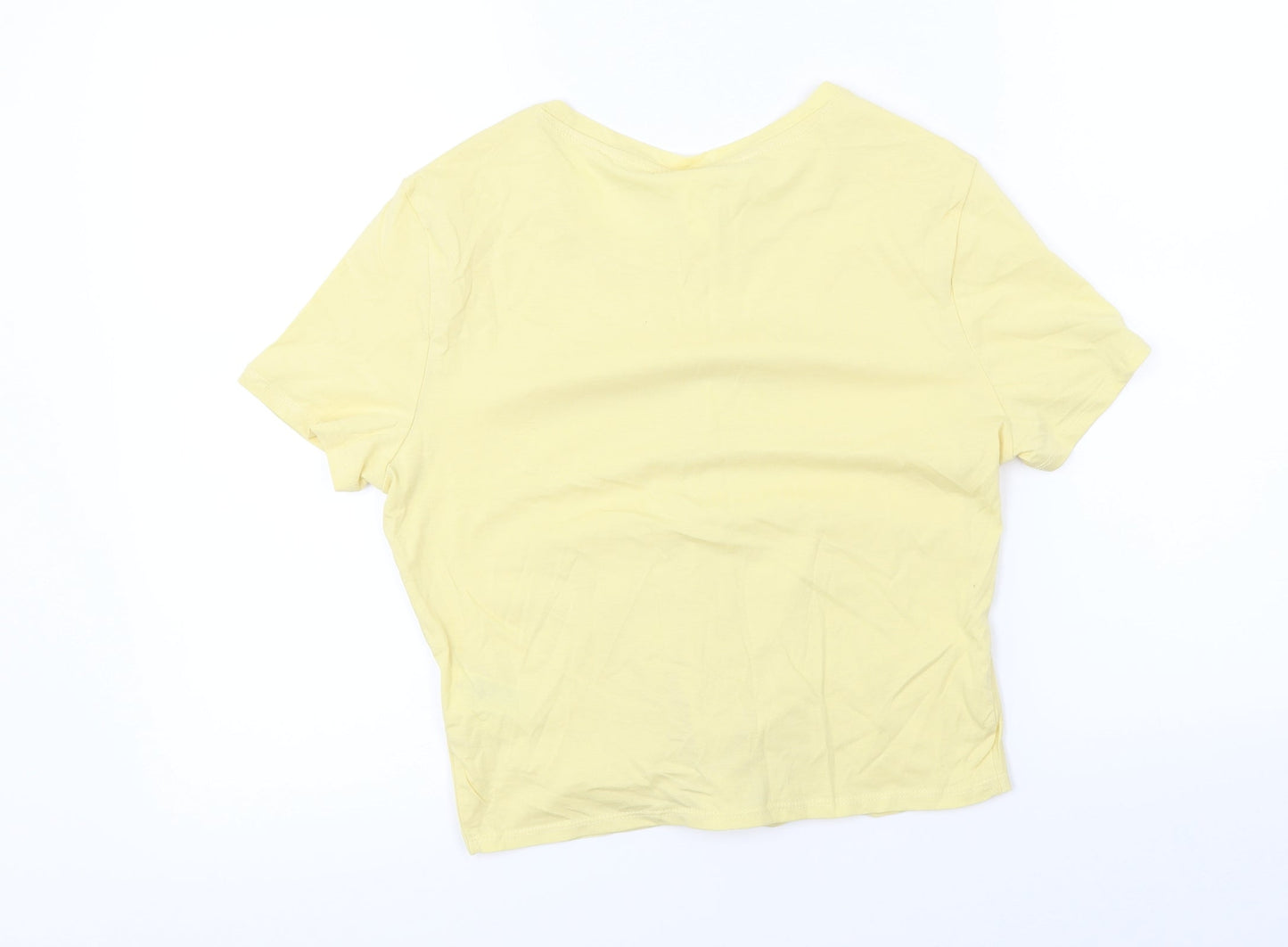H&M Womens Yellow   Basic T-Shirt Size S