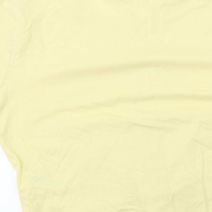 Preloved H&M Womens Yellow   Basic T-Shirt Size S - Label