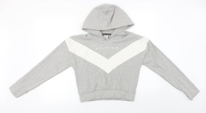 Preloved Holyfield  Girls Grey   Pullover Hoodie Size 13-14 Years - Front
