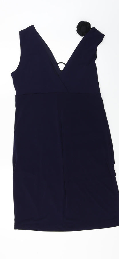 Preloved Valerie Bertinelli  Womens Blue   A-Line  Size 14 - Back