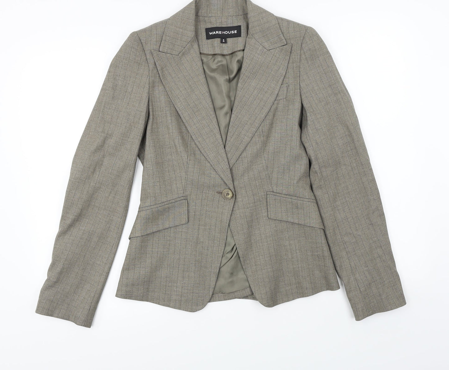 Warehouse  Womens Beige   Jacket Coat Size 8