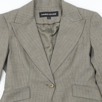 Warehouse  Womens Beige   Jacket Coat Size 8