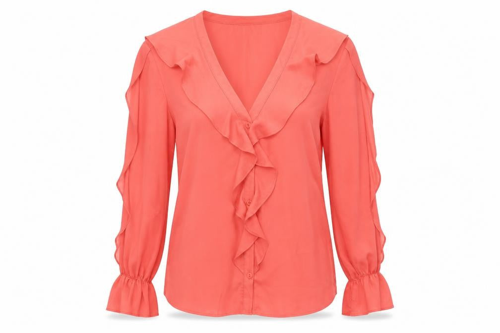 F&F  Womens Orange   Basic Blouse Size 8
