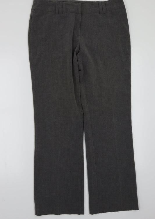 Fred & Flo Womens Grey   Trousers  Size 14 L29 in