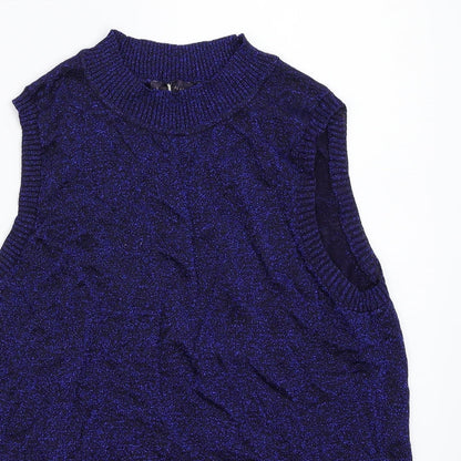 Preloved Marks and Spencer Womens Blue   Basic T-Shirt Size 16 - Detail