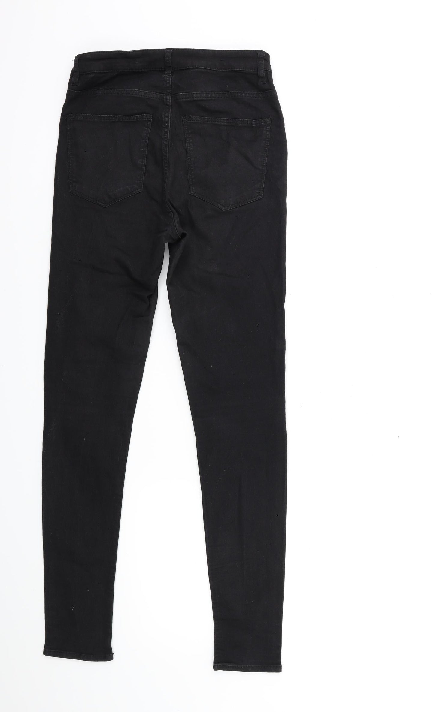 H&M Womens Black  Denim Skinny Jeans Size 12 L28 in