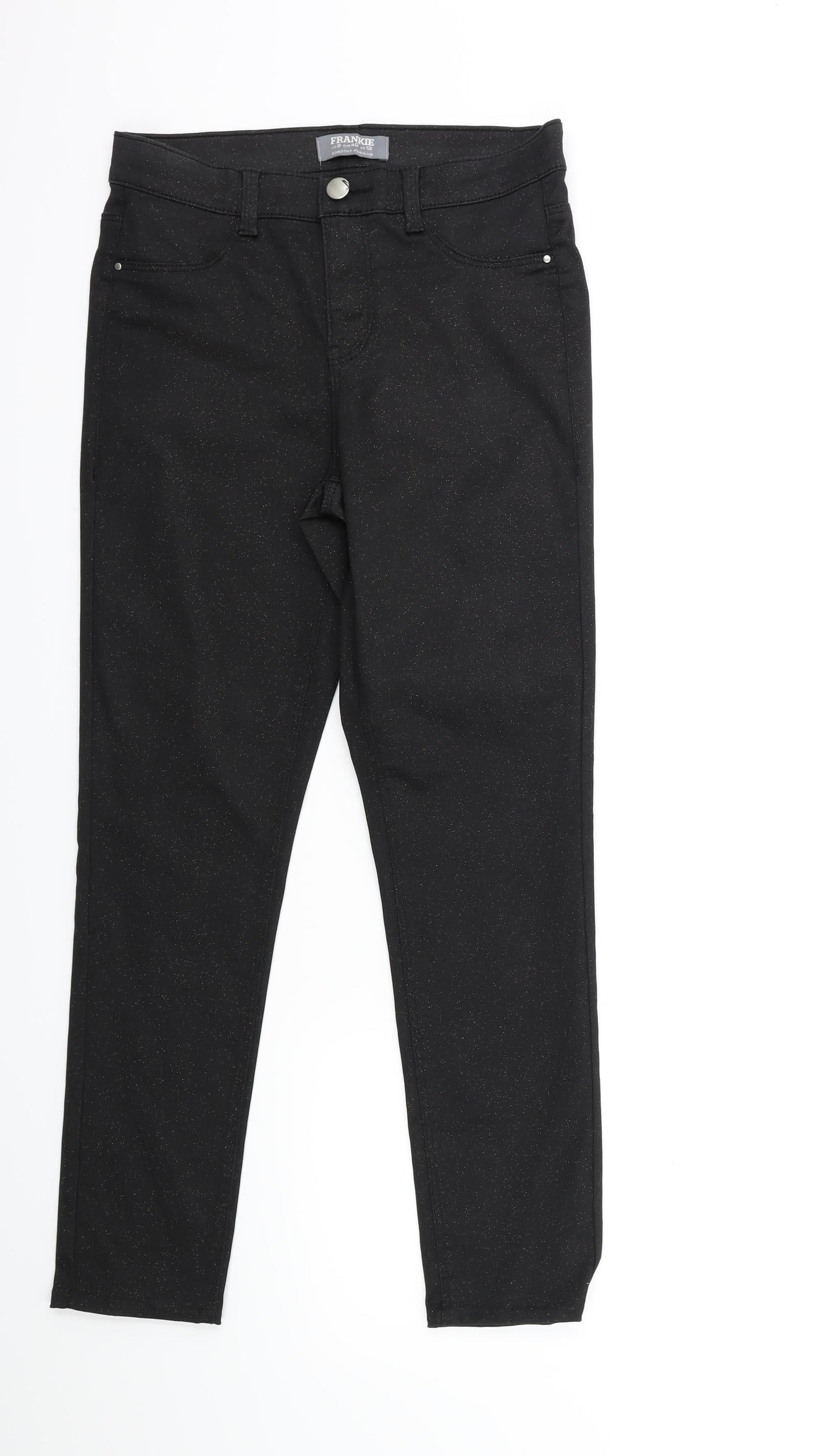 Dorothy Perkins Womens Black  Denim Skinny Jeans Size 12 L29 in