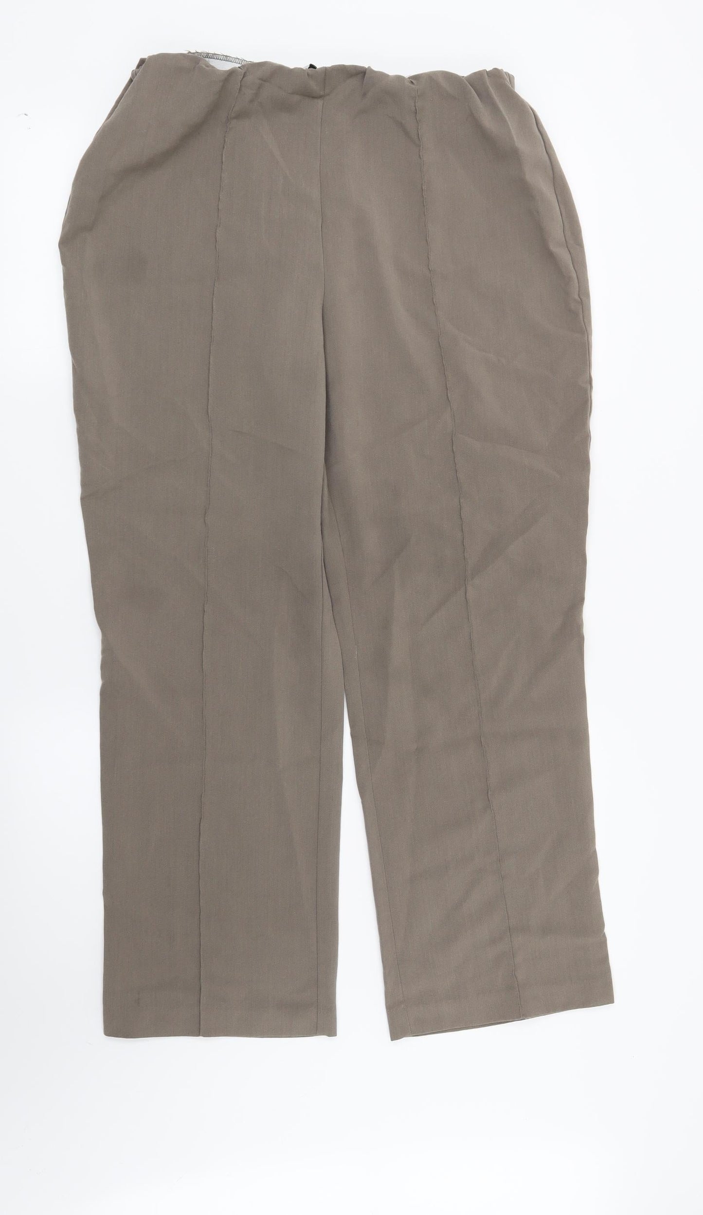 Preworn Womens Brown   Trousers  Size 14 L27 in