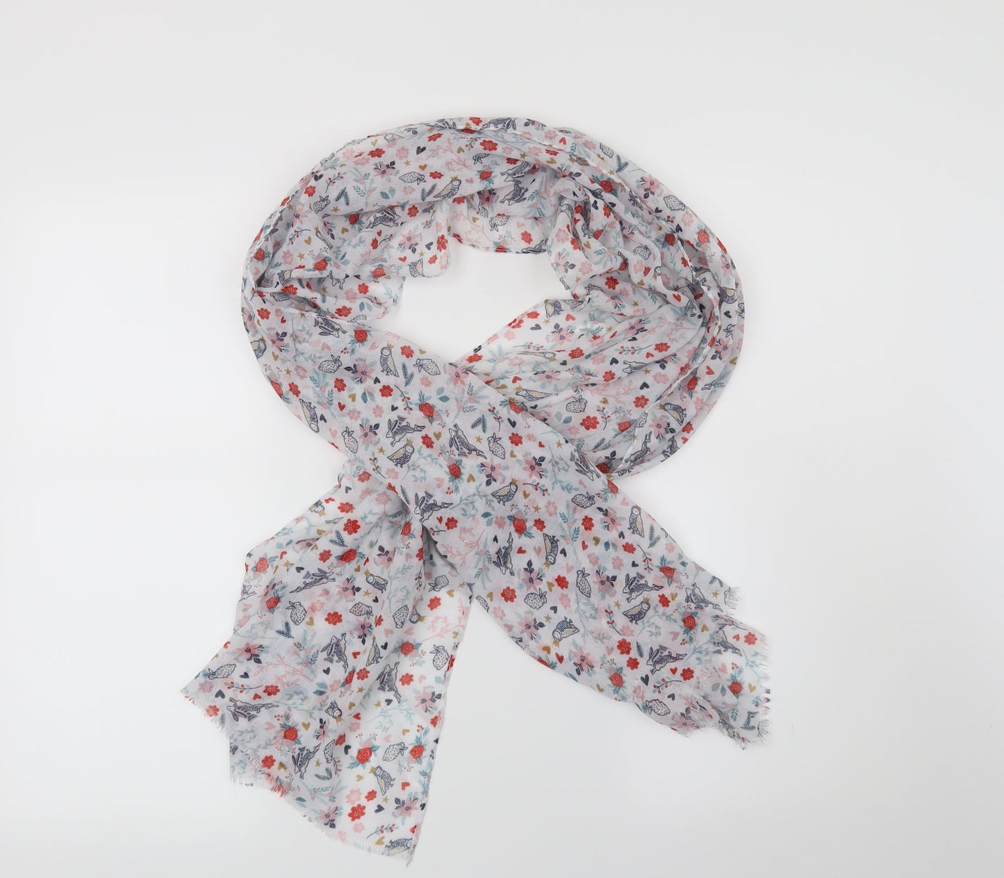 Preworn Womens White    Scarf