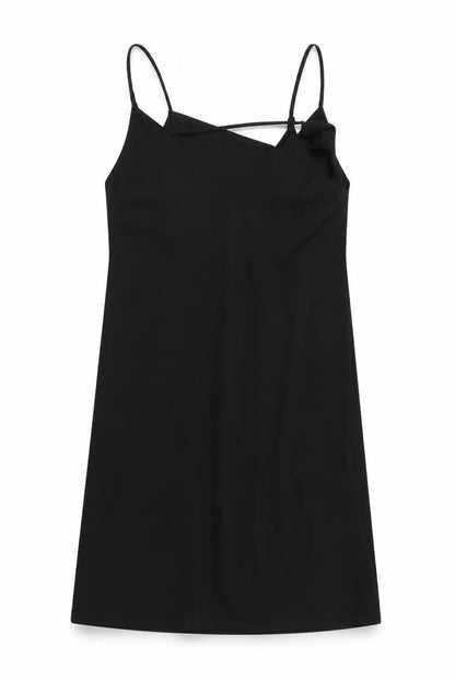 Front view of Missguided women’s black mini, size UK 10