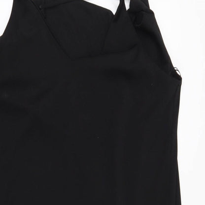 Close-up detail of Missguided women’s black mini, size UK 10