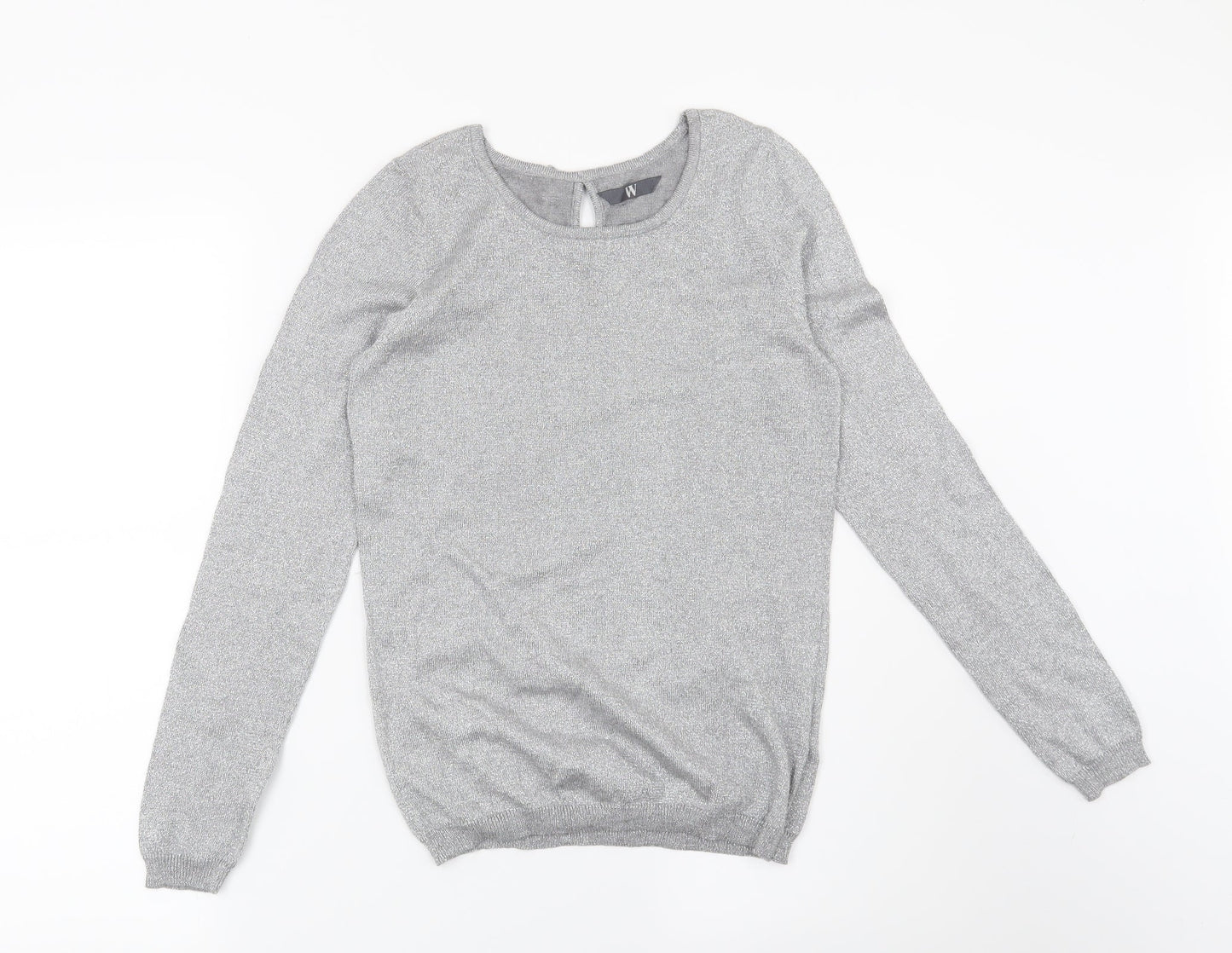 BHS Womens Silver   Pullover Jumper Size 8