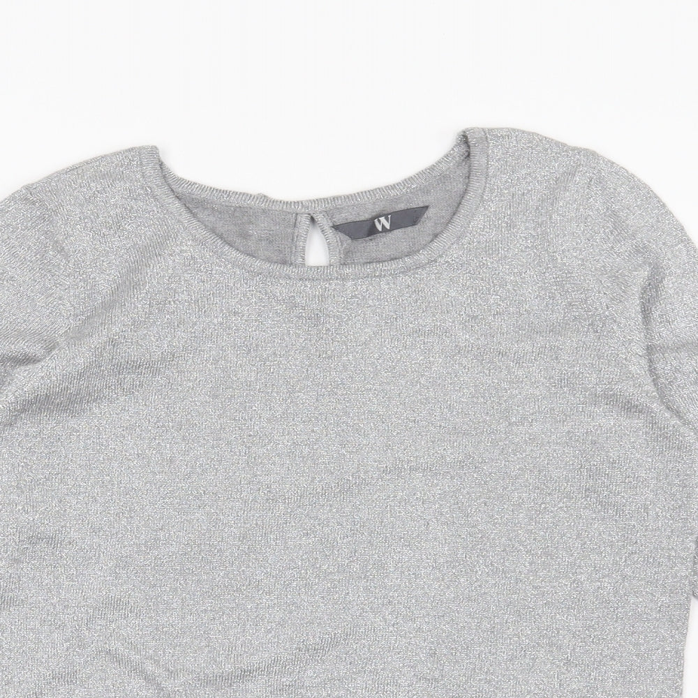 BHS Womens Silver   Pullover Jumper Size 8
