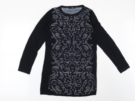 George Womens Blue Geometric  Pullover Jumper Size 10