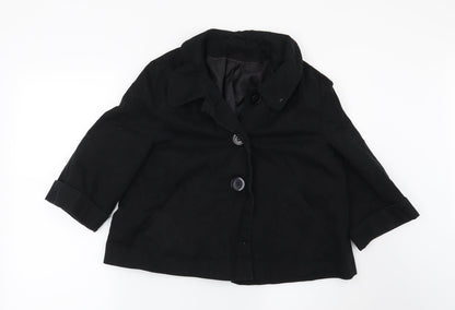 Preloved F&F Womens Black   Jacket Blazer Size 14 - Front