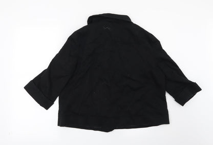 Preloved F&F Womens Black   Jacket Blazer Size 14 - Back