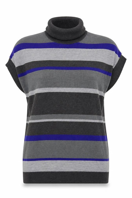 BHS Womens Multicoloured Striped Knit Pullover Jumper Size 18