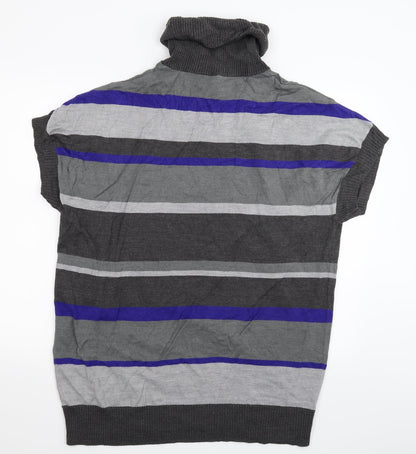 BHS Womens Multicoloured Striped Knit Pullover Jumper Size 18