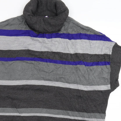 BHS Womens Multicoloured Striped Knit Pullover Jumper Size 18