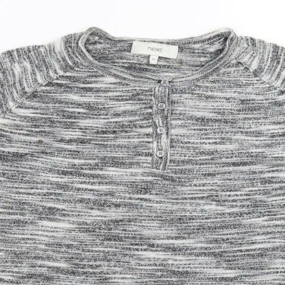 Next Womens Grey  Knit Pullover Jumper Size 16