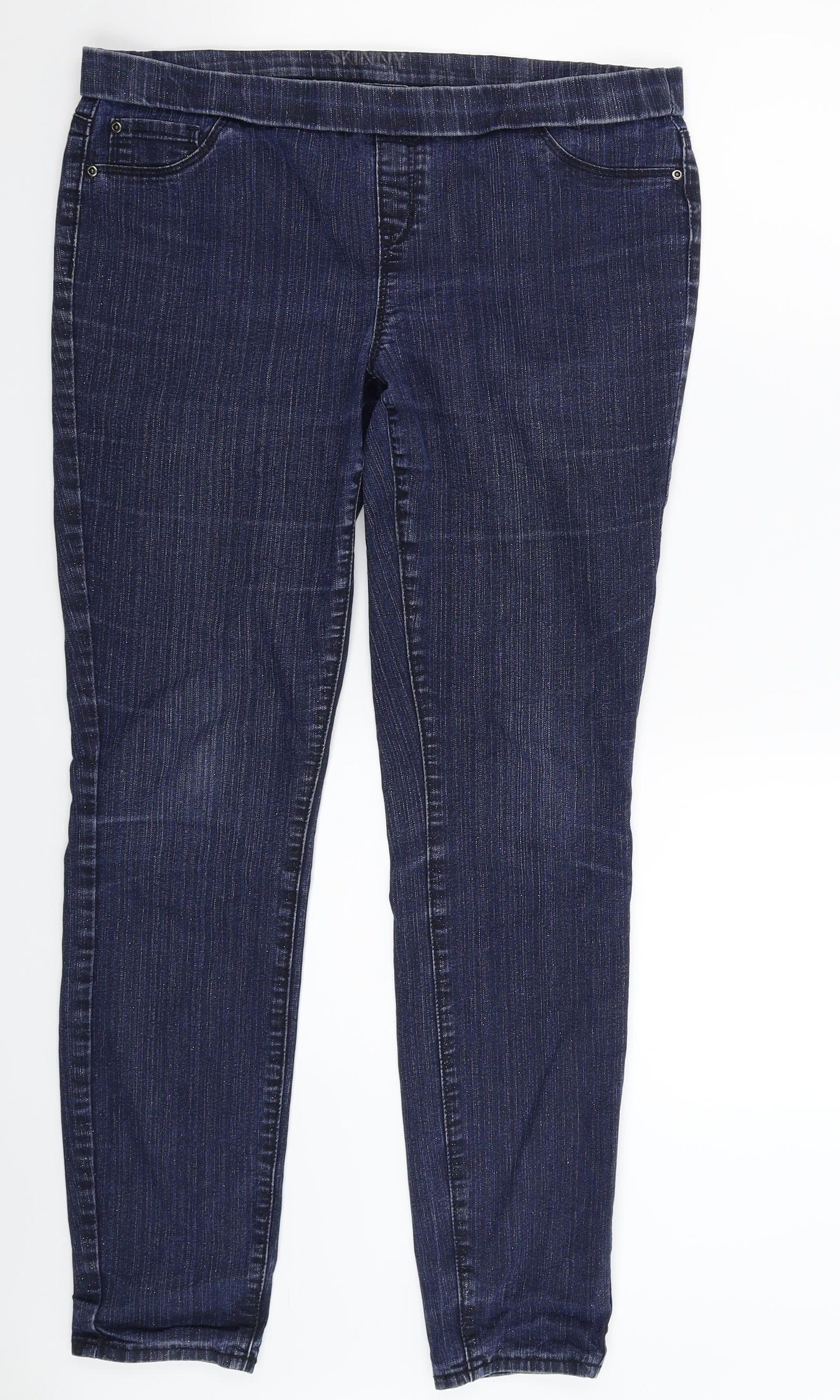Preworn Womens Blue  Denim Jegging Jeans Size 34 in L30 in