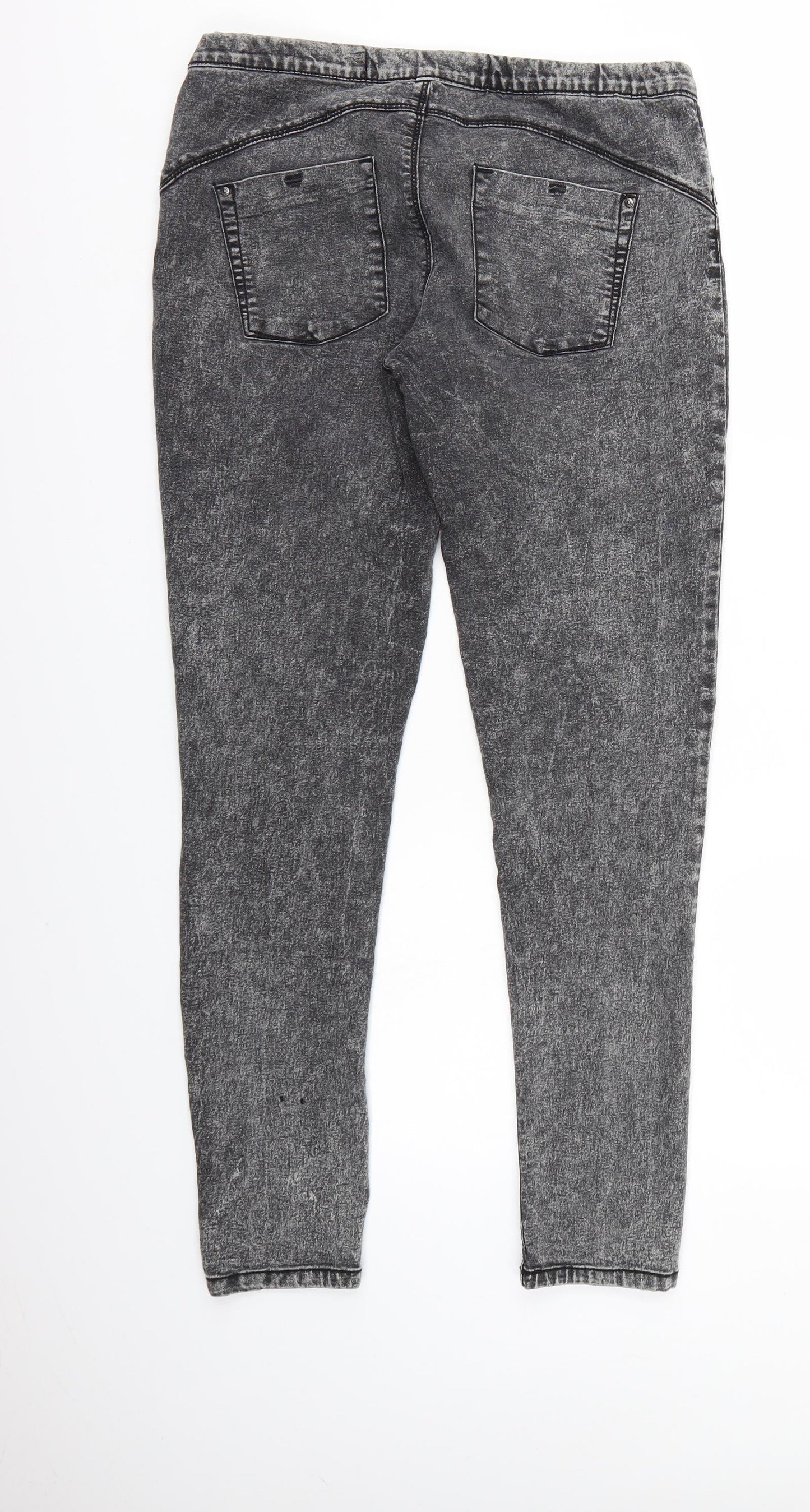 Denim & Co. Womens Black  Denim Jegging Jeans Size 12 L29 in