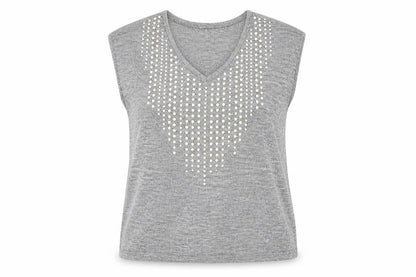 Miss Selfridge Womens Grey   Basic T-Shirt Size 10