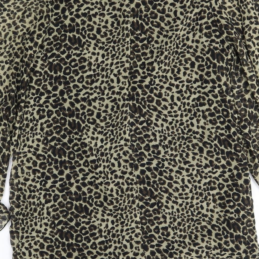 Miss Selfridge Womens Black Animal Print  Trapeze & Swing  Size 12