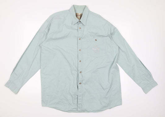 The Chino Shirt Co Mens Blue    Button-Up Size 38