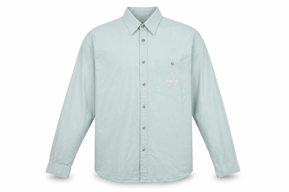 The Chino Shirt Co Mens Blue    Button-Up Size 38