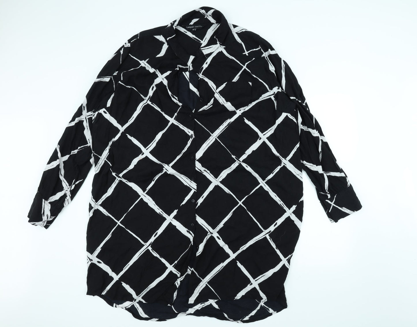 Capsule Mens Black    Dress Shirt Size S