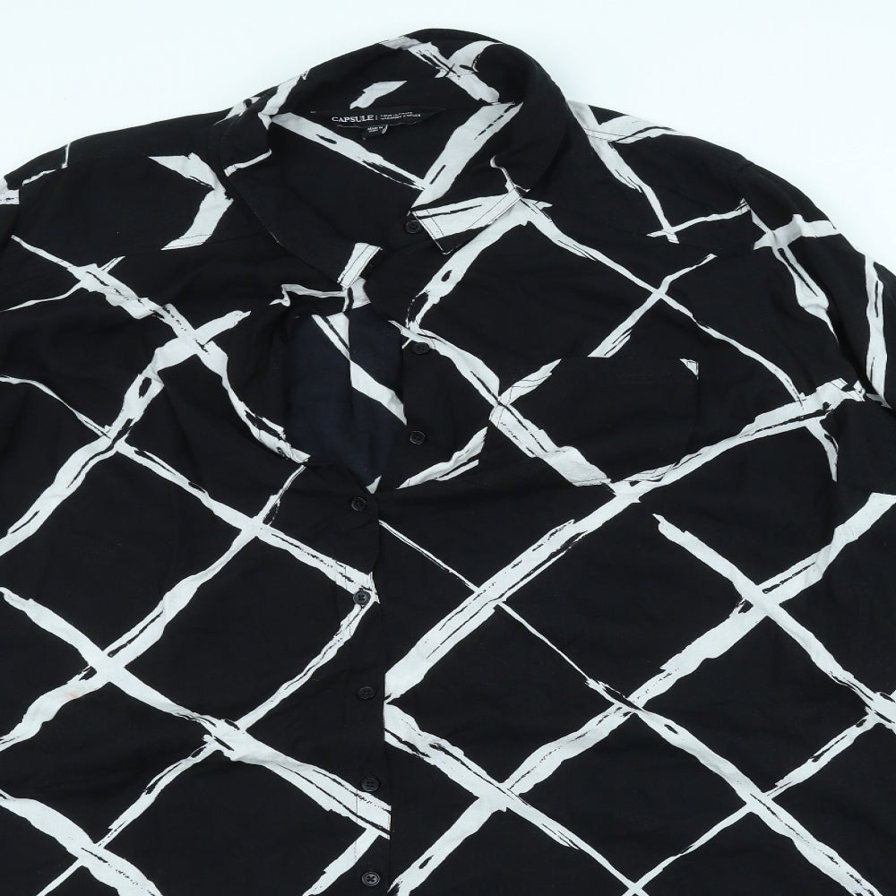 Capsule Mens Black    Dress Shirt Size S
